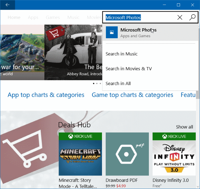 Reinstall Photos app in Windows 10 step 6