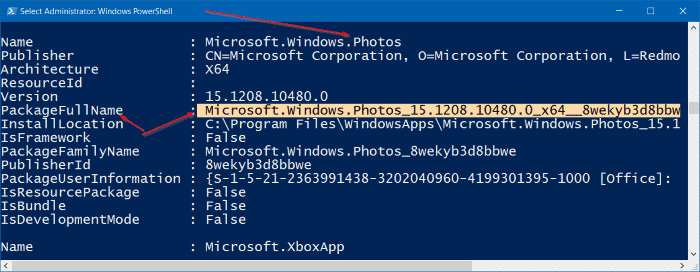 Reinstall Photos app in Windows 10 step3