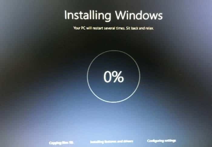 Reinstall Windows 10 without data loss step16