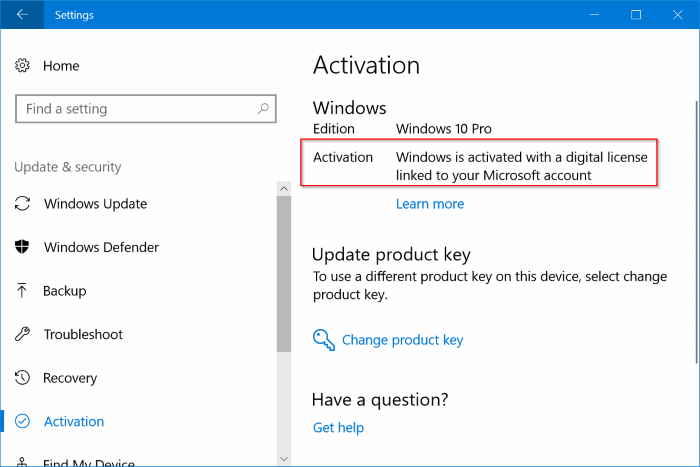 Reinstall Windows 10 without losing activation license1