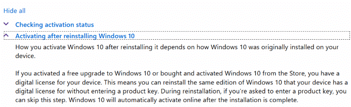 Reinstall Windows 10 without losing activation license2