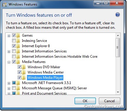 Reinstall Windows Media Player 1
