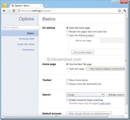 Remove Babylon Search From Chrome , Internet Explorer and Firefox Step