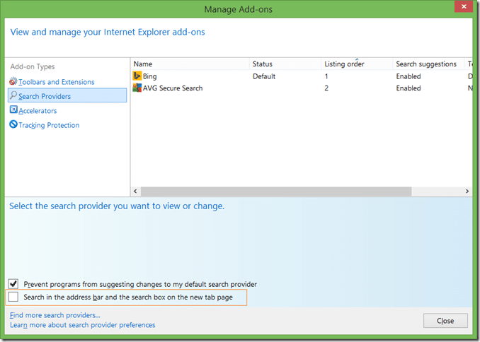Remove Bing search box from new tab page3