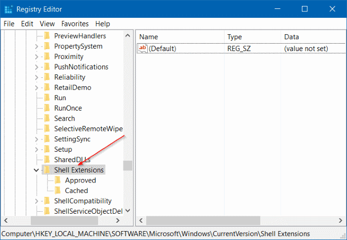Remove Cast to device from context menu in Windows 10 step2