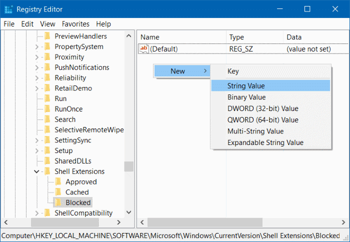 Remove Cast to device from context menu in Windows 10 step5