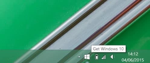 Remove Get Windows 10 from taskbar step1