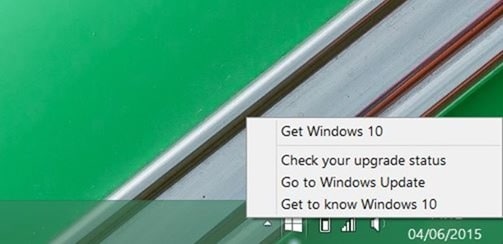 Remove Get Windows 10 from taskbar step2