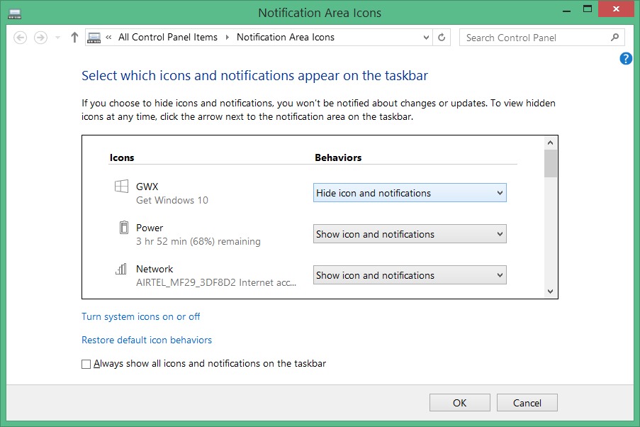 Remove Get Windows 10 from taskbar step6