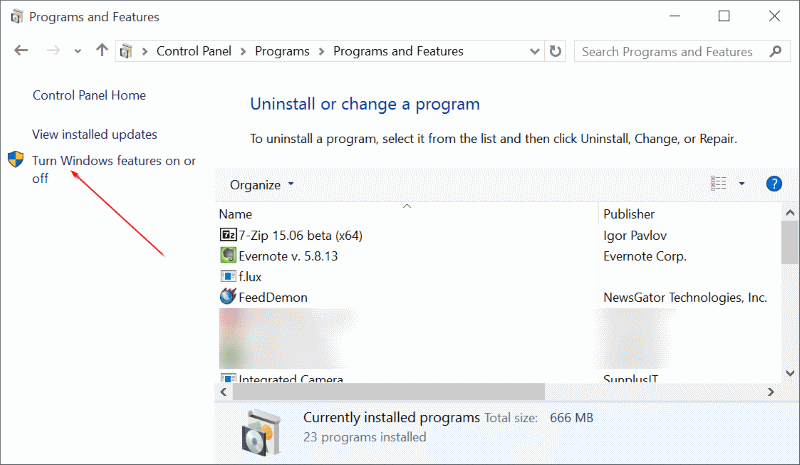 Remove Internet Explorer from Windows 10 Step3
