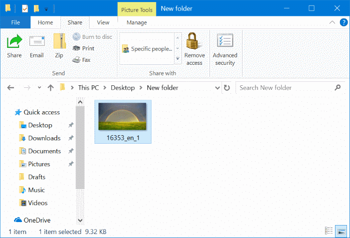 Remove Share from context menu in Windows 10 pic02