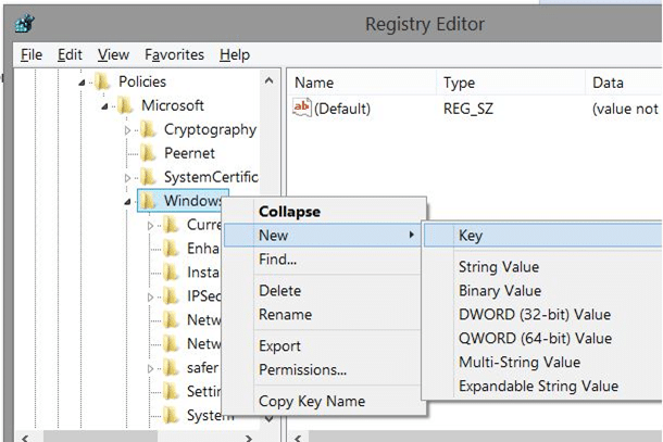 Remove Windows 8.1 lock screen using Registry Step2