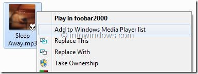 Remove Windows Media Player Entries From Context Menu Step1