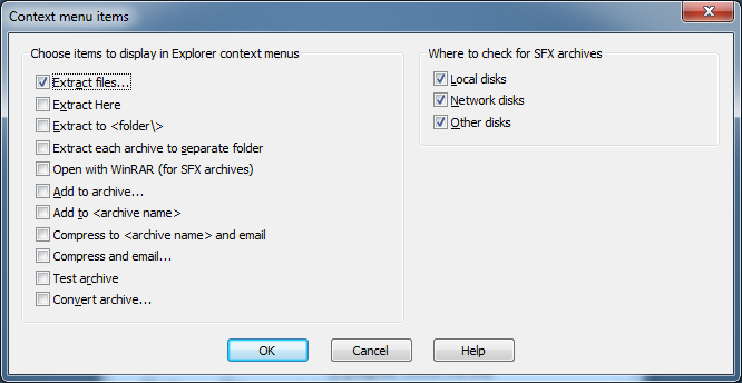 Remove unnecessary WinRAR items from context menu step4