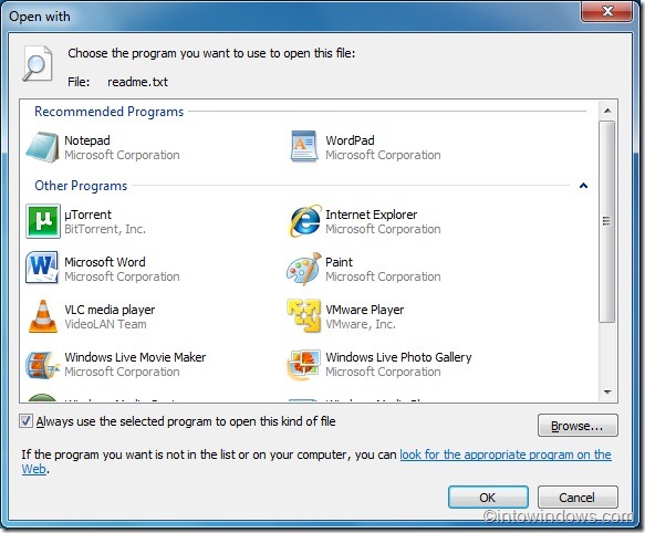 Remove Programs From Open With List