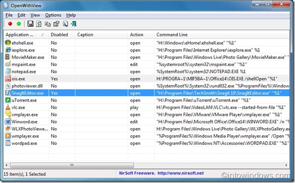 Remove Programs From Open with list using OpenWithView
