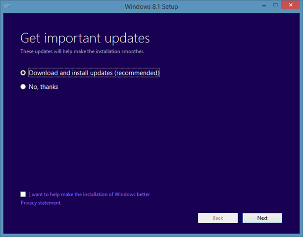 Repair Windows 8.1 installation Step1