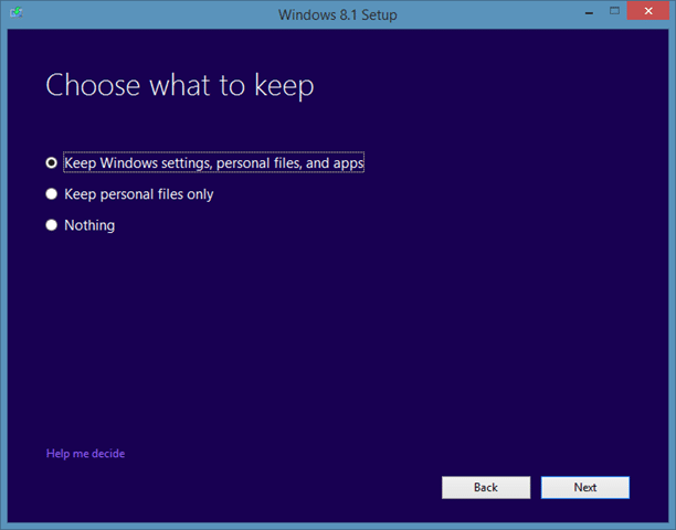 Repair Windows 8.1 installation Step5