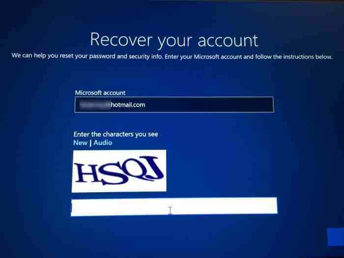 Reset Microsoft account password from login screen in Windows 10 (1)
