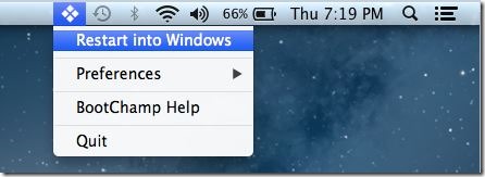Restart Into Windows Quickly From Mac OS X