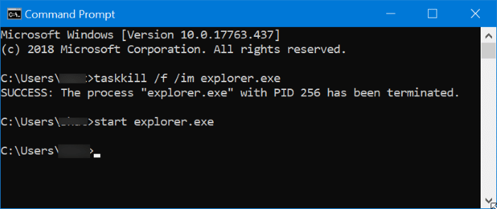 Restart Windows File Explorer in Windows 10 pic2