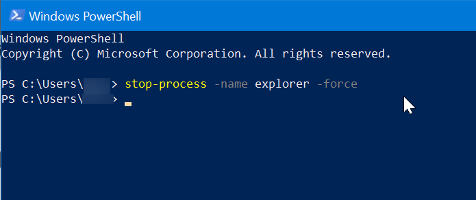 Restart Windows File Explorer in Windows 10 pic3
