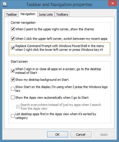 Run Command Prompt as administrator in Windows 8 Method2 Step2
