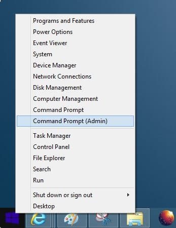 Run Command Prompt as administrator in Windows 8 Method2 Step3