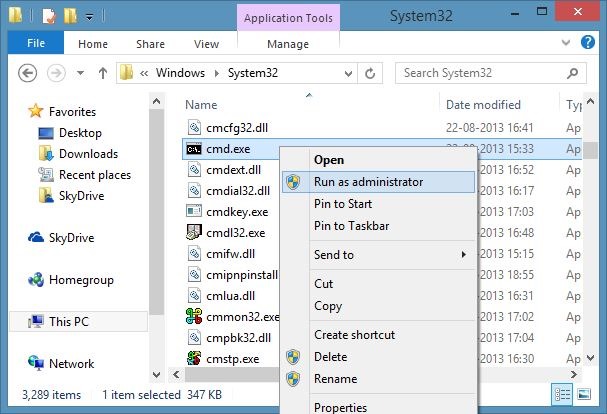 Run Command Prompt as administrator in Windows 8 Method4 Step4