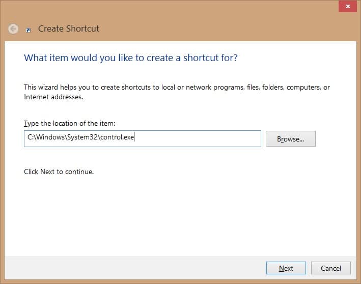 Run Control Panel as Administrator step3