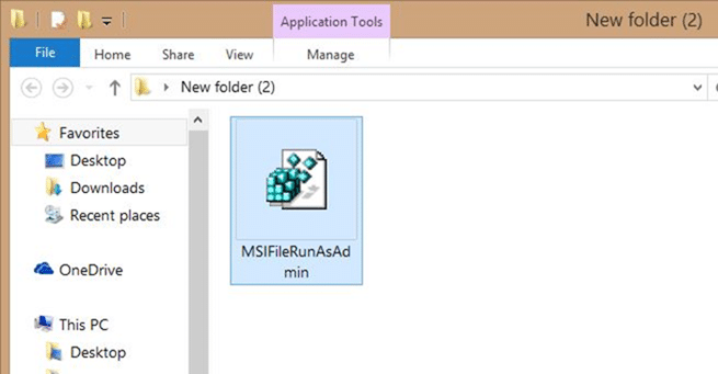 Run MSI file as administrator