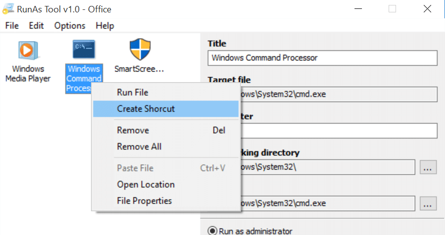 Run programs as admin without password Windows 10 (4)