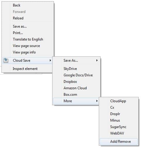 Save Files To Dropbox, Google Drive From Browser