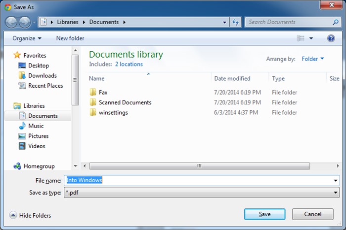 Save webpage as PDF in Chrome step6