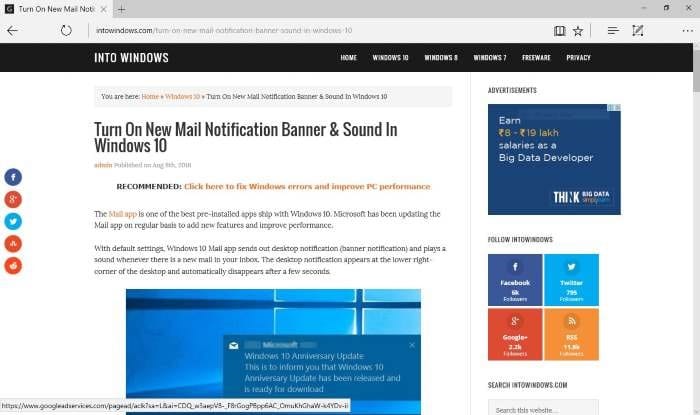Save webpage as PDF in Microsoft Edge step1