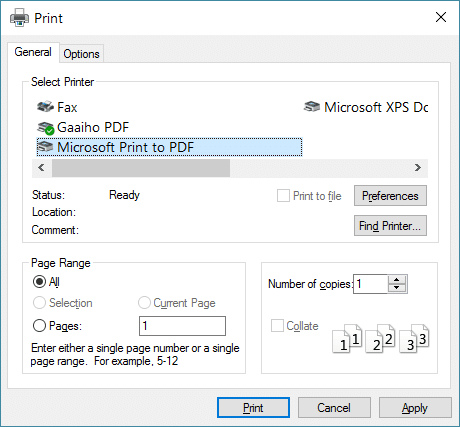 Save webpage as PDF in Microsoft Edge step3.1
