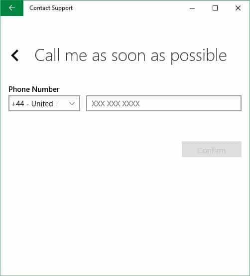 Schedule a call back from microsoft picture1