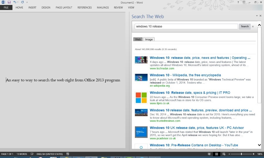 Search Google right from Office Word picture31