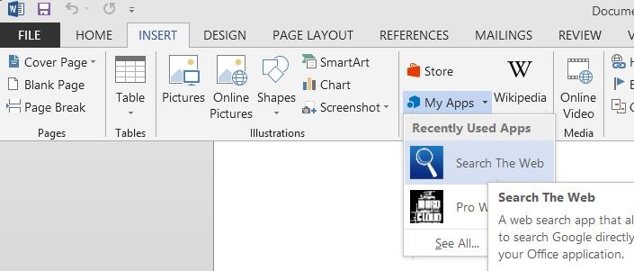 Search Google right from Office Word picture9