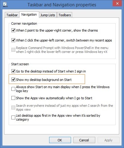 Set Bing Picture Start Screen Background Step2