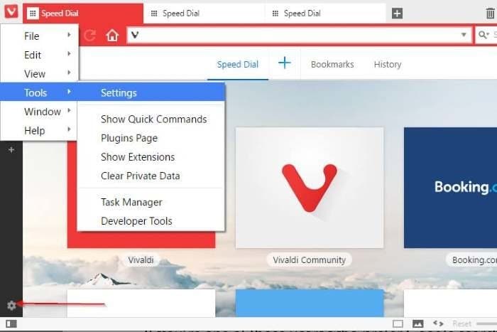 Set Google as default search engine in Vivaldi browser pic1