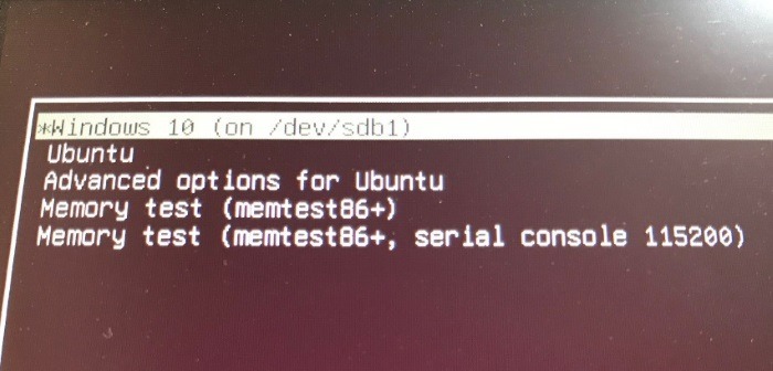 Set Windows 10 as default OS in dual boot with Ubuntu
