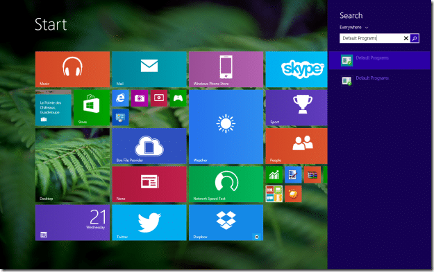 Set Windows Media Player as Default Audio Player in Windows 8.1 Step1