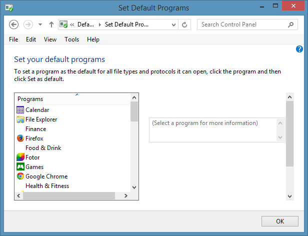 Set Windows Media Player as Default Audio Player in Windows 8.1 Step33