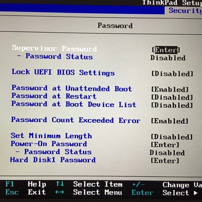 Set bios or UEFI password in Windows 10 pic3
