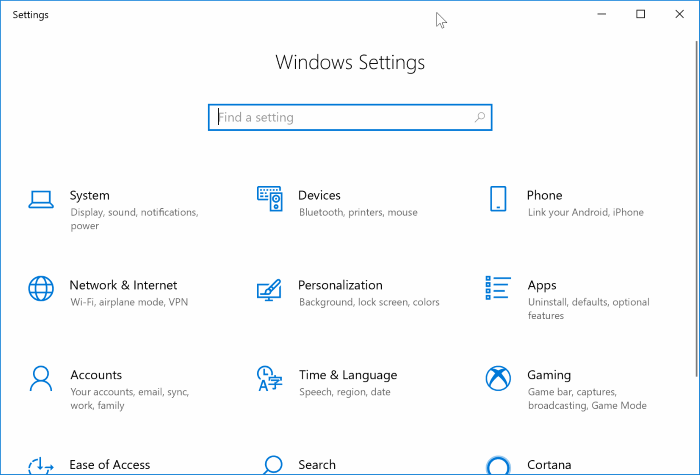 Settings app not working in Windows 10 (2)