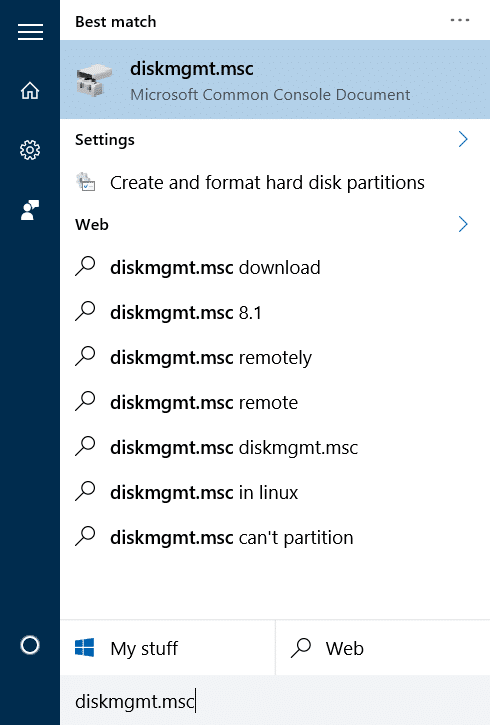 Shrink volume or partition in Windows 10 step01