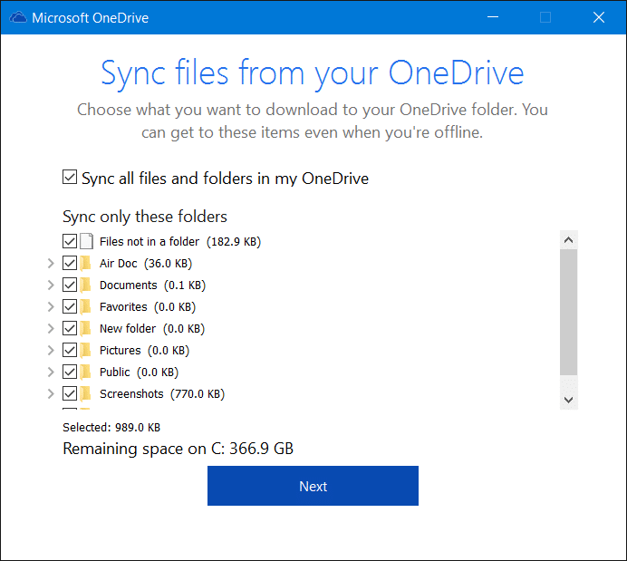 Sign out of OneDrive In Windows 10 Step8