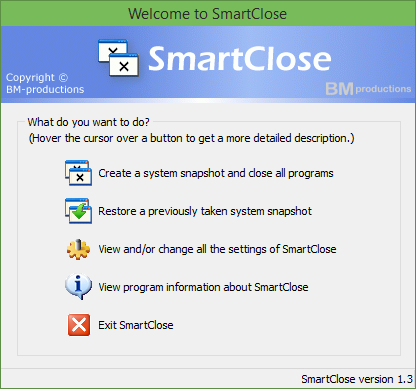 SmartClose to quickly close and open all programs picture1