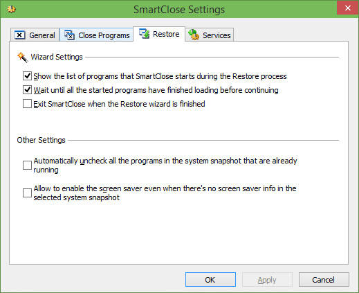 SmartClose to quickly close and open all programs picture4